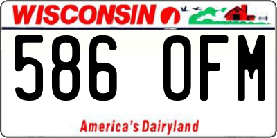WI license plate 586OFM