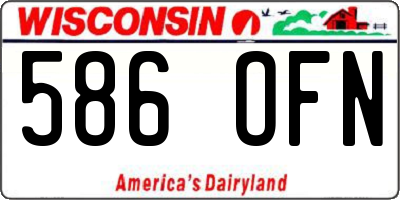 WI license plate 586OFN