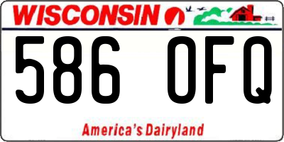 WI license plate 586OFQ