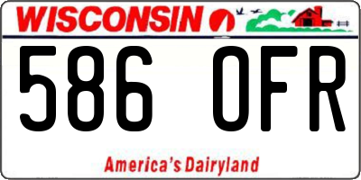 WI license plate 586OFR