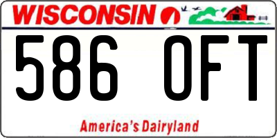 WI license plate 586OFT