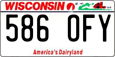 WI license plate 586OFY