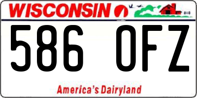 WI license plate 586OFZ