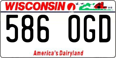 WI license plate 586OGD