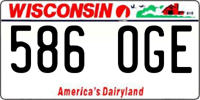 WI license plate 586OGE