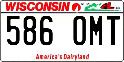 WI license plate 586OMT