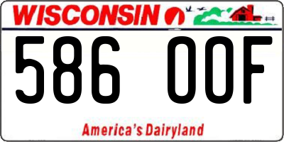 WI license plate 586OOF