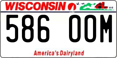 WI license plate 586OOM