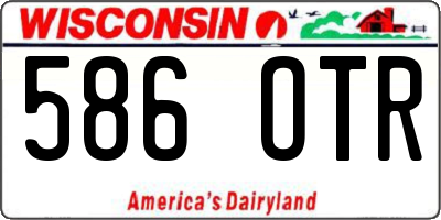 WI license plate 586OTR