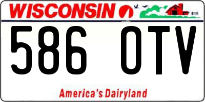 WI license plate 586OTV