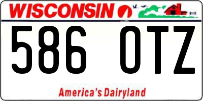 WI license plate 586OTZ