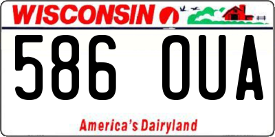 WI license plate 586OUA