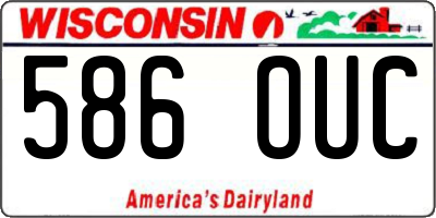 WI license plate 586OUC
