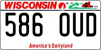 WI license plate 586OUD