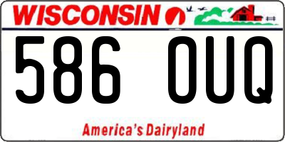 WI license plate 586OUQ