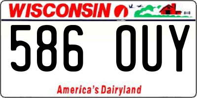 WI license plate 586OUY