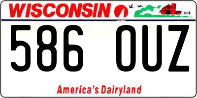 WI license plate 586OUZ