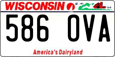 WI license plate 586OVA