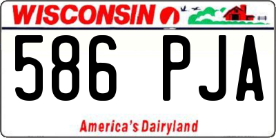 WI license plate 586PJA