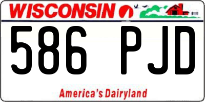 WI license plate 586PJD