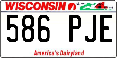 WI license plate 586PJE