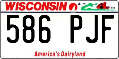 WI license plate 586PJF