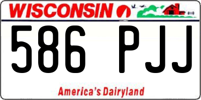 WI license plate 586PJJ
