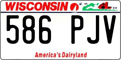 WI license plate 586PJV