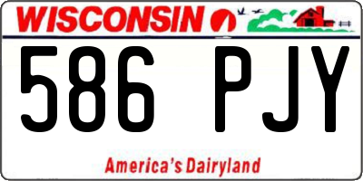 WI license plate 586PJY