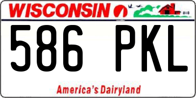 WI license plate 586PKL