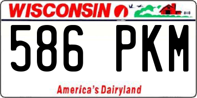 WI license plate 586PKM