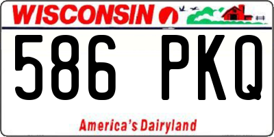 WI license plate 586PKQ