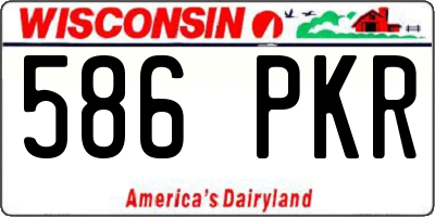 WI license plate 586PKR