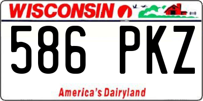 WI license plate 586PKZ