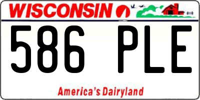 WI license plate 586PLE