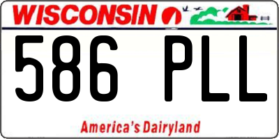 WI license plate 586PLL