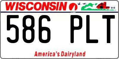 WI license plate 586PLT