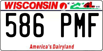WI license plate 586PMF