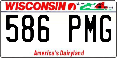 WI license plate 586PMG