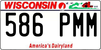 WI license plate 586PMM