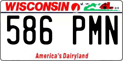 WI license plate 586PMN