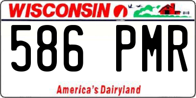 WI license plate 586PMR