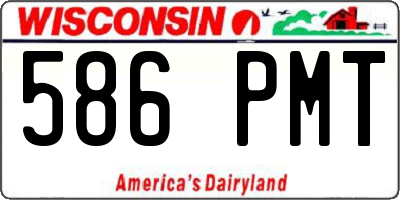 WI license plate 586PMT
