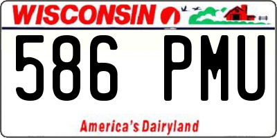 WI license plate 586PMU