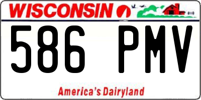 WI license plate 586PMV