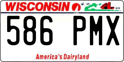 WI license plate 586PMX