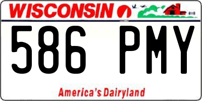 WI license plate 586PMY