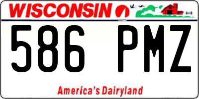 WI license plate 586PMZ