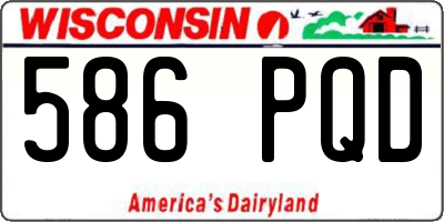 WI license plate 586PQD