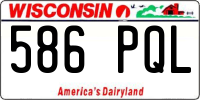 WI license plate 586PQL